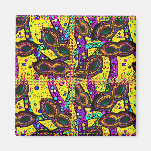 Mardi Gras Art Magnet (Vorne)