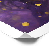 Mardi Gras Art Nuevo Lila Kleiderkrone Poster (Ecke)