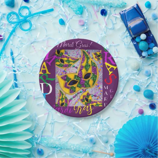 MARDI GRAS ART PAPPTELLER (Party)