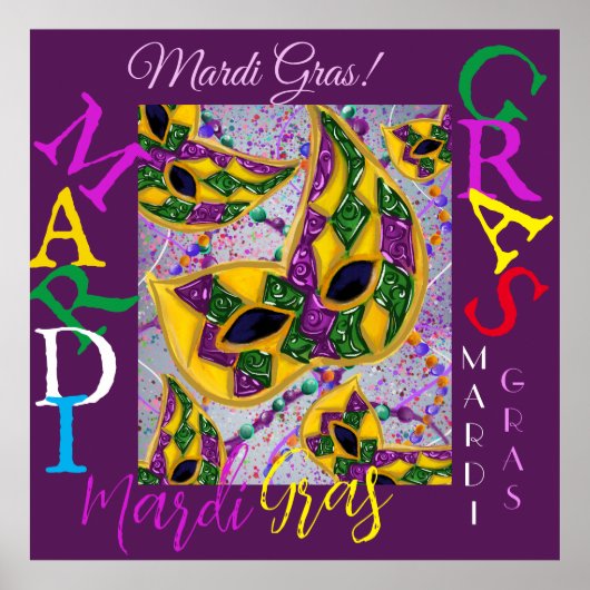 MARDI GRAS ART POSTER (Vorne)