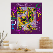 MARDI GRAS ART POSTER (Küche)