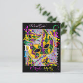MARDI GRAS ART POSTKARTE (Stehend Vorderseite)