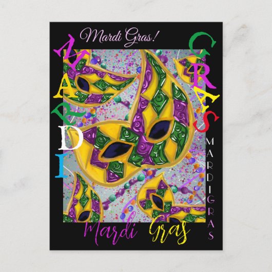 MARDI GRAS ART POSTKARTE (Vorderseite)
