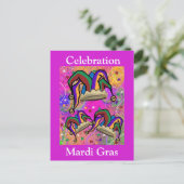 MARDI GRAS ART POSTKARTE (Stehend Vorderseite)