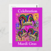 MARDI GRAS ART POSTKARTE (Vorne/Hinten)