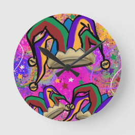 MARDI GRAS ART RUNDE WANDUHR