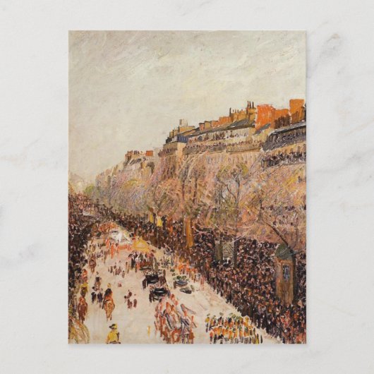 Mardi Gras auf den Boulevards von Camille Pissarro Postkarte (Vorderseite)