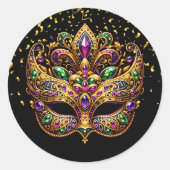 Mardi Gras Aufkleber (Vorderseite)