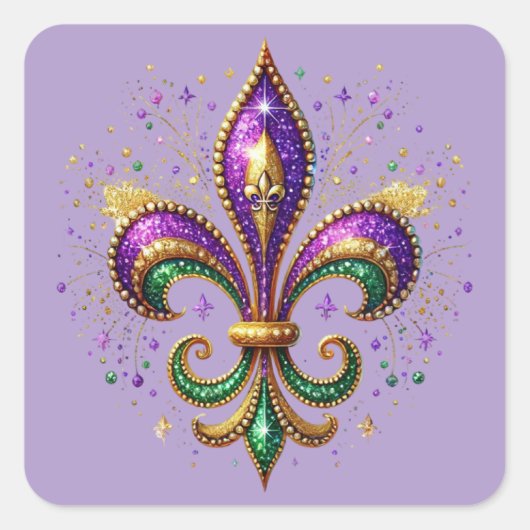 Mardi Gras Aufkleber (Vorderseite)