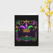 Mardi Gras Aufkleber Karte (Gelbe Blume)