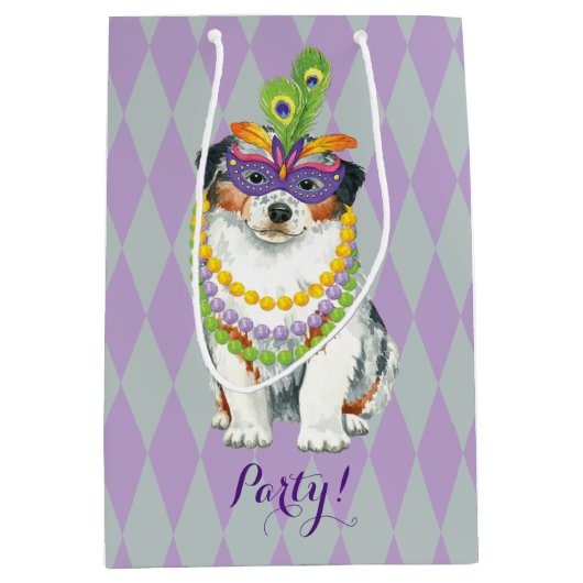 Mardi Gras Aussie Mittlere Geschenktüte (Vorderseite)