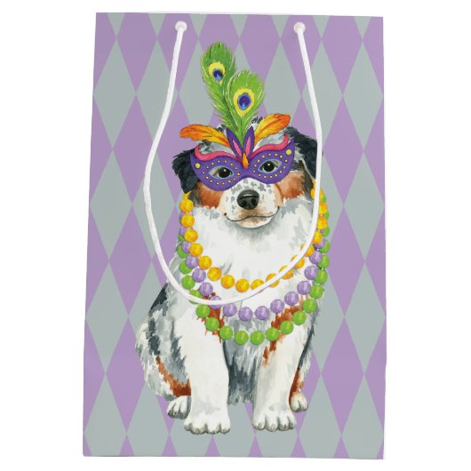 Mardi Gras Aussie Mittlere Geschenktüte (Rückseite)