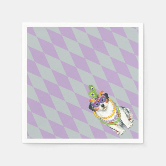 Mardi Gras Aussie Serviette (Vorderseite)