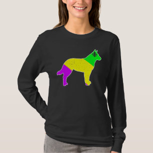 Mardi Gras Australian Cattle Dog Funny Puppy Dog L T-Shirt