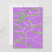 Mardi Gras Baby Dusche Aquarell King Cake Einladung (Rückseite)