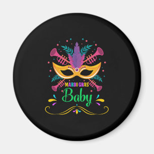 Mardi Gras Baby Magnet