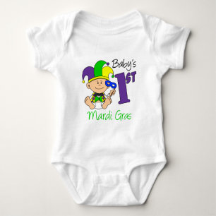 Mardi Gras Baby Strampler