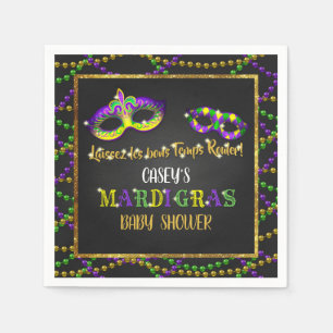 Mardi Gras Babydusche Serviette