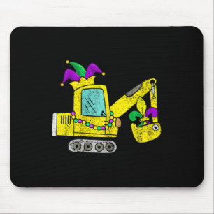 Mardi Gras Bagger mit Narrenhut für Kinder A Mousepad