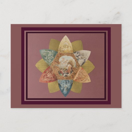 Mardi Gras Ball Vintag Gevor Einladungspostkarte (Vorderseite)