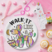 Mardi Gras Balloon Dog Pappteller (Party)