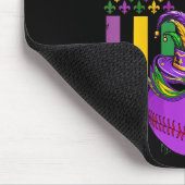 Mardi Gras Baseball Player Te Mousepad (Ecke)