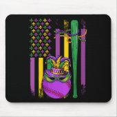 Mardi Gras Baseball Player Te Mousepad (Vorne)