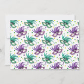 Mardi Gras Bash | 21. Geburtstag Einladung (Rückseite)