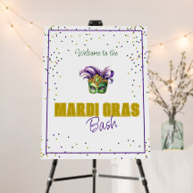 Mardi Gras Bash Party Begrüßungszeichen