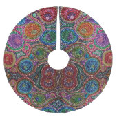 Mardi Gras Bead Custom Tree Skirt Polyester Weihnachtsbaumdecke (Vorderseite)