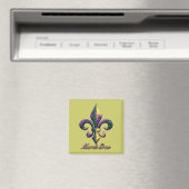 Mardi Gras bead Lilie 2 Magnet (In Situ (Geschirrspüler))