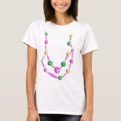 Mardi Gras Bead Necklace T-Shirt (Vorderseite)