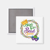 Mardi Gras Bead Queen Fat Dienstag Karneval Magnet (Vorderseite/Rückseite)