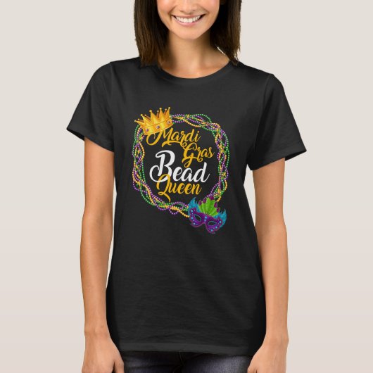 Mardi Gras Bead Queen Women T-Shirt (Vorderseite)
