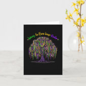 Mardi Gras Bead Tree Carnival Karte (Gelbe Blume)