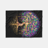 Mardi Gras Bead Tree Carnival New Orleans 2025 Wom Fleecedecke (Vorderseite (Horizontal))