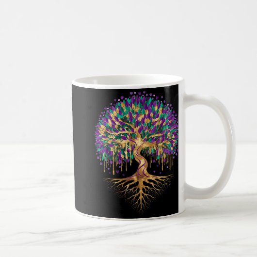 Mardi Gras Bead Tree Carnival New Orleans 2025 Wom Kaffeetasse (Rechts)