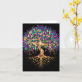 Mardi Gras Bead Tree Carnival New Orleans 2025 Wom Karte (Gelbe Blume)