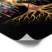 Mardi Gras Bead Tree Carnival New Orleans 2025 Wom Poster (Ecke)