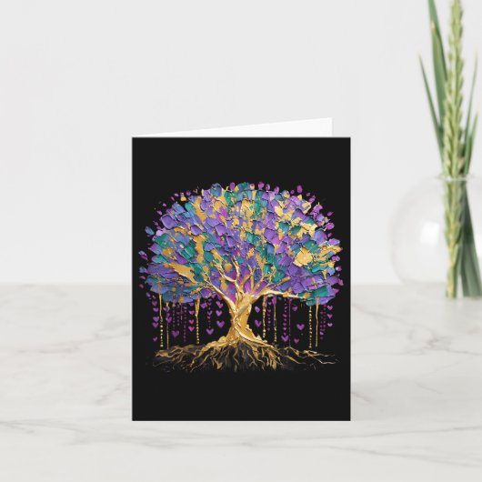 Mardi Gras Bead Tree Fantastische Bergwelten im Va Karte (Vorderseite)