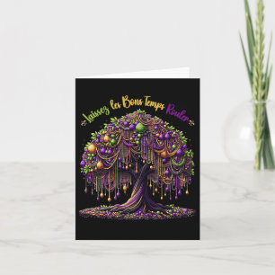 Mardi Gras Bead Tree Fasching New Orleans 2025 Karte