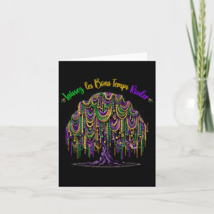 Mardi Gras Bead Tree Fasching New Orleans 2025 Karte