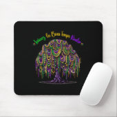 Mardi Gras Bead Tree Fasching New Orleans 2025 Mousepad (Mit Mouse)