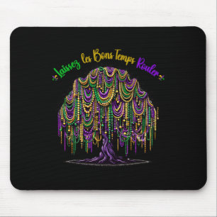 Mardi Gras Bead Tree Fasching New Orleans 2025 Mousepad