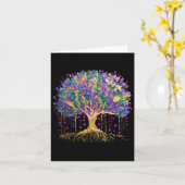 Mardi Gras Bead Tree Frische Pasta machen Karte (Gelbe Blume)