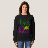 Mardi Gras Beads and Bling Sweatshirt (Vorne ganz)