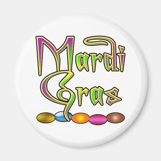 Mardi Gras Beads Apparel Magnet (Vorne)