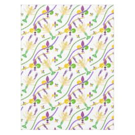 Mardi Gras Beads Crawfish & Lilie Tischdecke