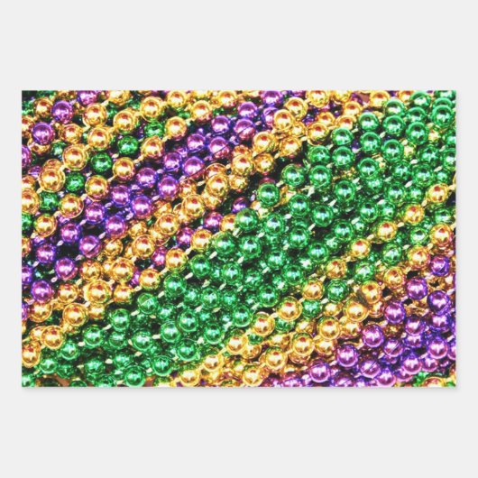 Mardi Gras Beads Geschenkpapier Set (Vorderseite 3)
