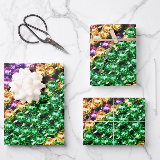 Mardi Gras Beads Geschenkpapier Set (Vorderseite)